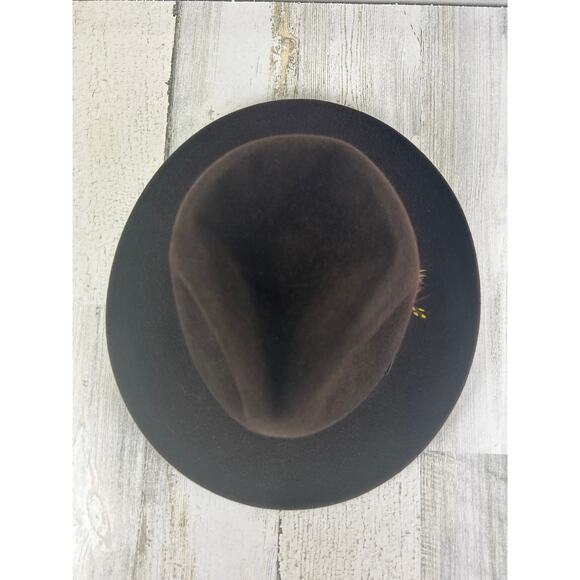 Biltmore Golden Pheasant Velour Mens 6 7/8 Terra Brown Felt Fedora - Picture 5 of 10